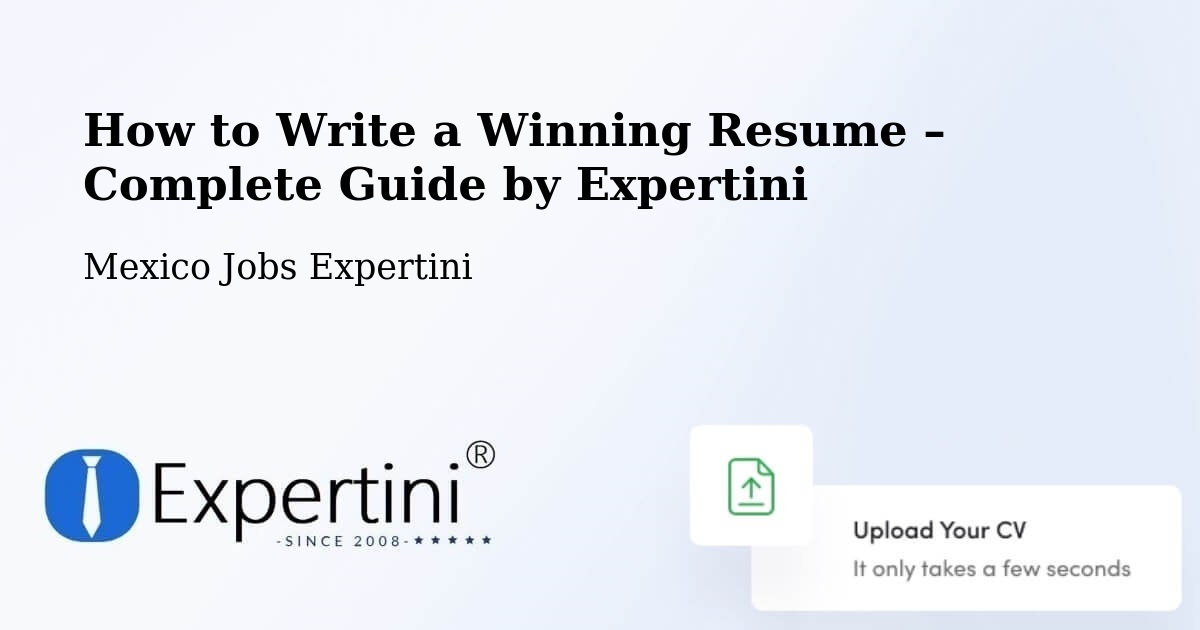 Resume Writing Guide for Job Seekers – Oasis - Oasis, Mexico Jobs Expertini
